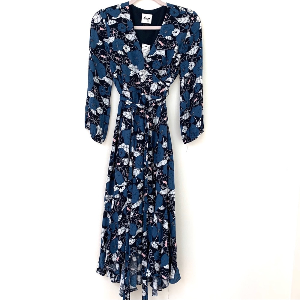 Led | Blue Floral Maternity Dress Small